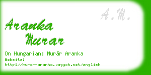 aranka murar business card