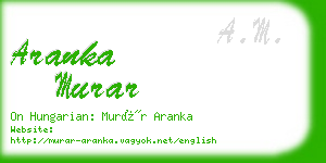 aranka murar business card